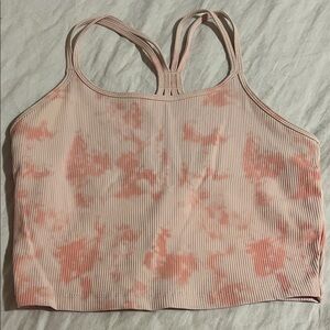 Born Primitive Pink Tie-Dye Ribbed Crop Top